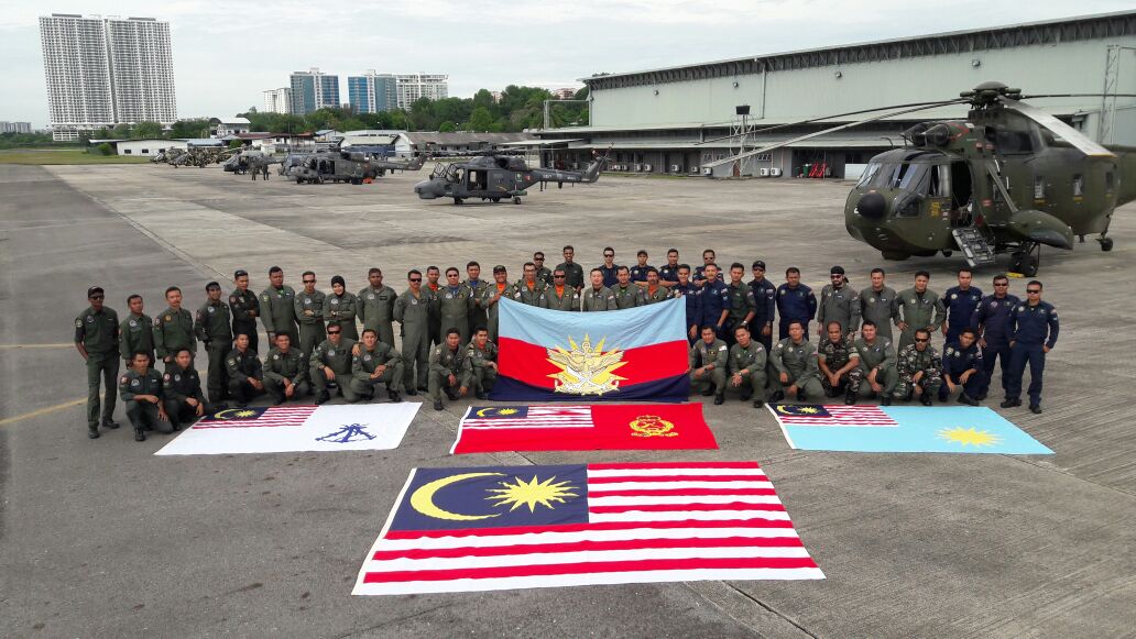 Malaysian Defence The RMAF helicopter crew from a previous National Day celebration.